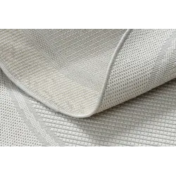 Alfombra blanca TIMO 5979 para exterior, perfecta para decorar espacios al aire libre