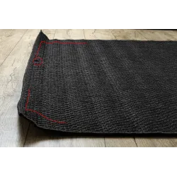 Alfombra TIMO 6272 negra, perfecta para jardines y exteriores