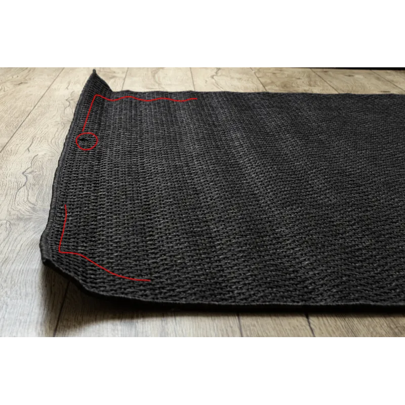 Alfombra TIMO 6272 negra, perfecta para jardines y exteriores