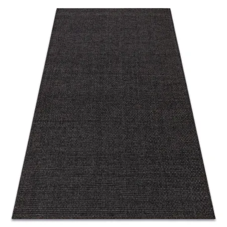 Alfombra TIMO 0000 de sisal negro, ideal para exteriores