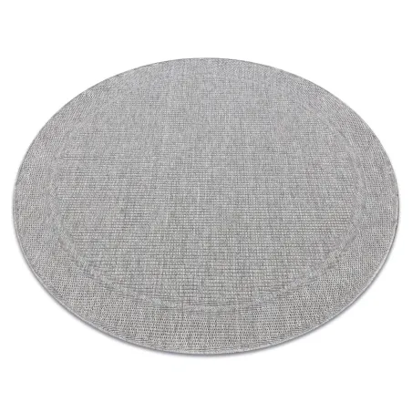 Alfombra TIMO 5979 de sisal en color gris claro, ideal para exteriores
