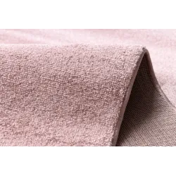 Alfombra SOFTY rosa, fácil de limpiar y resistente a manchas