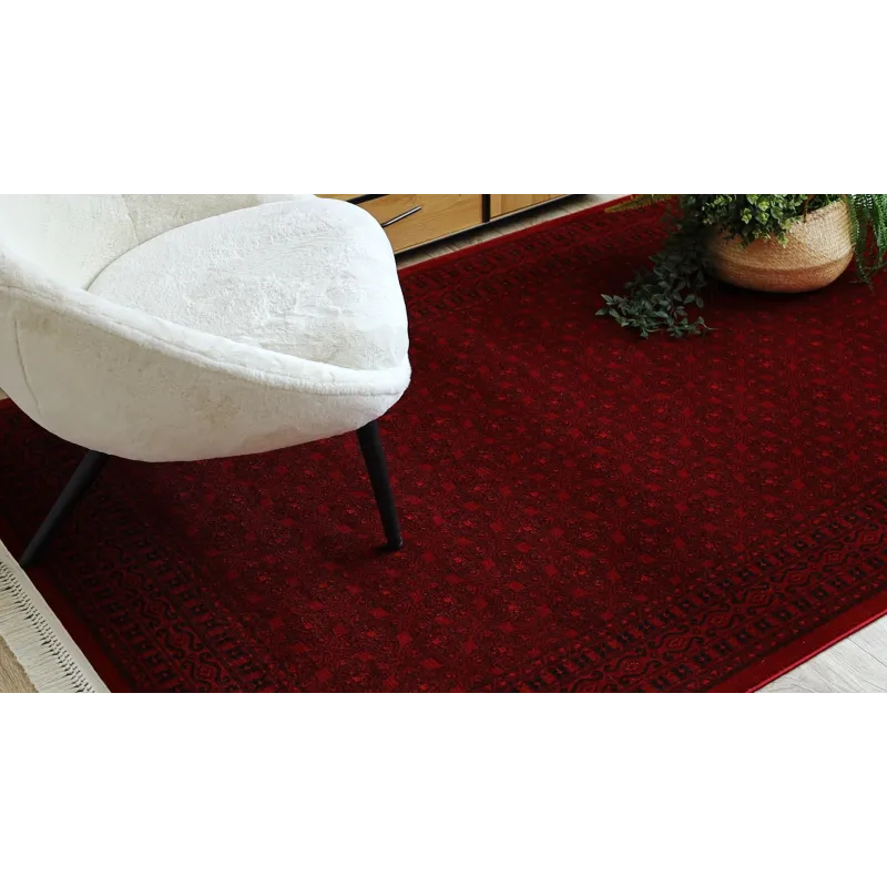 Dywan ORIENT 2958 bordo / czarny Ramka, klasyczny, orientalny, z frędzlami 