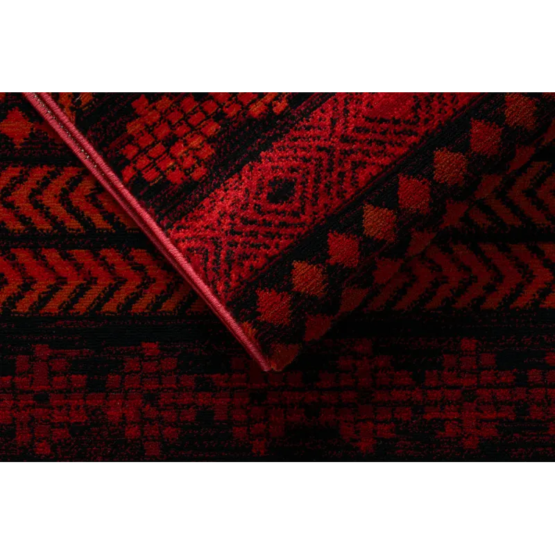 Dywan ORIENT 5132 bordo / czarny Orientalny, z frędzlami 