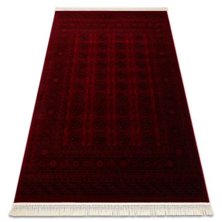 Dywan ORIENT 6889 bordo / czarny Buchara, ramka, orientalny, z frędzlami 