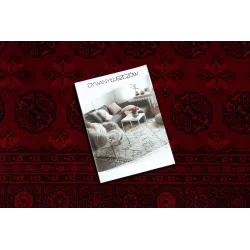 Dywan ORIENT 6889 bordo / czarny Buchara, ramka, orientalny, z frędzlami 