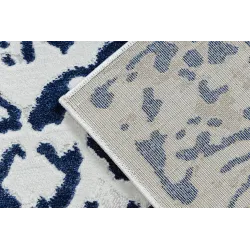 Dywan ALLURE 1961 Ornament, ramka - Strukturalny, stylowy, glamour biały / niebieski