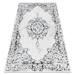 Alfombra ALLURE 1961 Ornament, marco - Estructurada, elegante, glamour blanco / gris