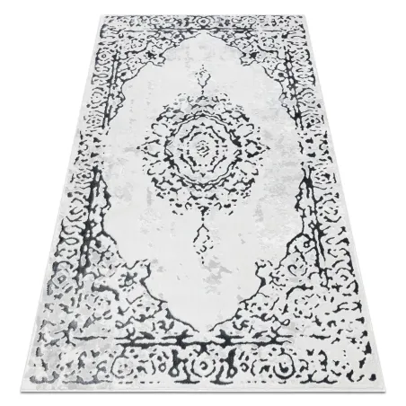 Dywan ALLURE 1961 Ornament, ramka - Strukturalny, stylowy, glamour biały / szary