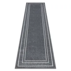 Alfombra, pasillo ALLURE 1960 Clave griega, marco - Estructurado, elegante, glamour gris