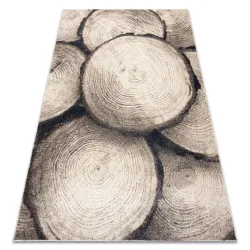 Alfombra FUSION 9612 crema / beige - Tronco, madera, moderna, abstracta