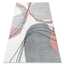 Alfombra FUSION 5868 blanco / rosa oscuro - Líneas, moderno, abstracto