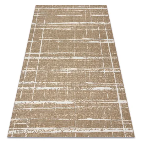 Alfombra de sisal Enrejado vintage, color paja beige natural, ideal para decoración