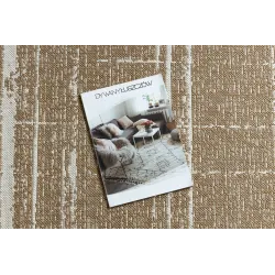 FLAT 48965265 Alfombra de sisal Enrejado vintage, color paja beige, ideal para el hogar