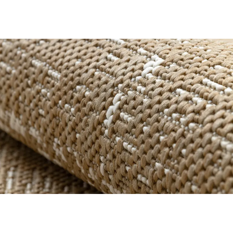 FLAT 48965265 Alfombra de sisal Enrejado vintage, estilo elegante, ideal para interiores modernos