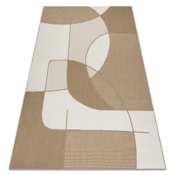FLAT 48982265 Alfombra de sisal Geométrica - color paja beige natural, cuerda