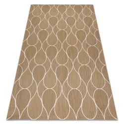 FLAT 49379265 Alfombra de sisal Gotas - color paja beige natural, cuerda