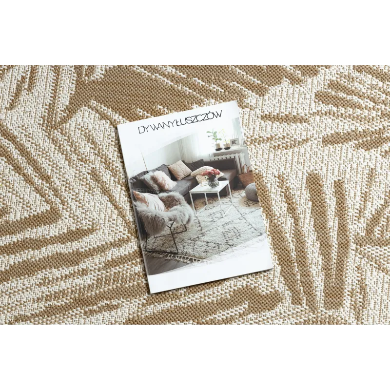 Alfombra de sisal beige, ideal para interiores modernos y acogedores