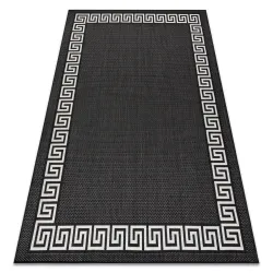 Alfombra sisal FLAT 49373690 Griego negro / crema