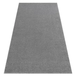 Alfombra ETON PLUS gris claro sólida, monocromática, lisa