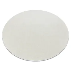 Alfombra ETON PLUS redonda crema liso, monocromatico, suave