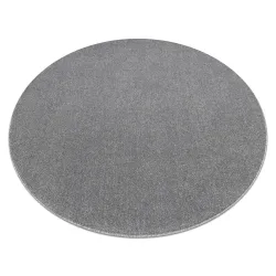 Alfombra ETON PLUS círculo gris claro sólido, monocromo, liso