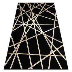 Alfombra ALLURE 1964 Geométrica - Estructurada, elegante, glamour negro / oro