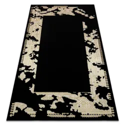 Alfombra ALLURE 1965 Marco - Estructurada, elegante, glamour negro / oro