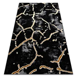 Alfombra ALLURE 1967 Mármol - Estructural, elegante, Glamour negro / oro