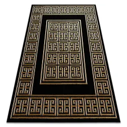 Alfombra ALLURE 1968 Griego clásico, marco - Estructural, elegante, Glamour negro / oro