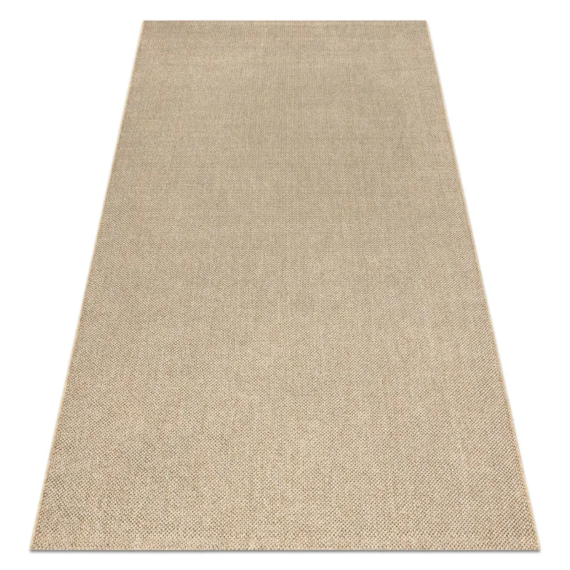 Alfombra rectangular beige de polipropileno 60x100, diseño moderno