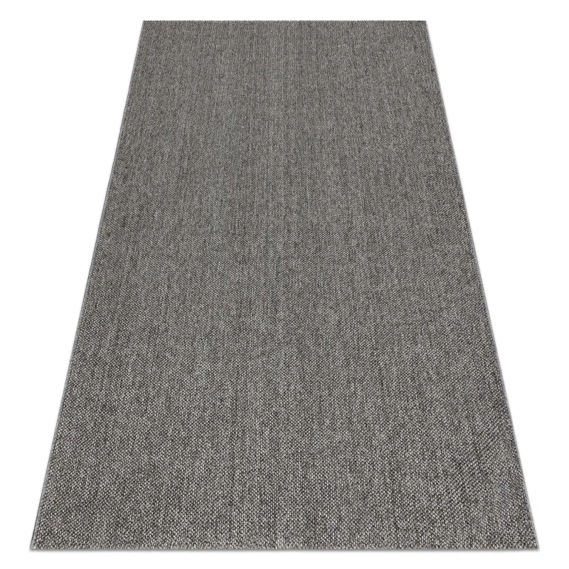 Alfombra gris de polipropileno 80x150 cm para espacios modernos
