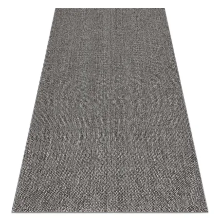Alfombra gris de polipropileno 80x150 cm para espacios modernos