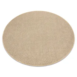 Alfombra Redonda Beige Polipropileno 80 cm