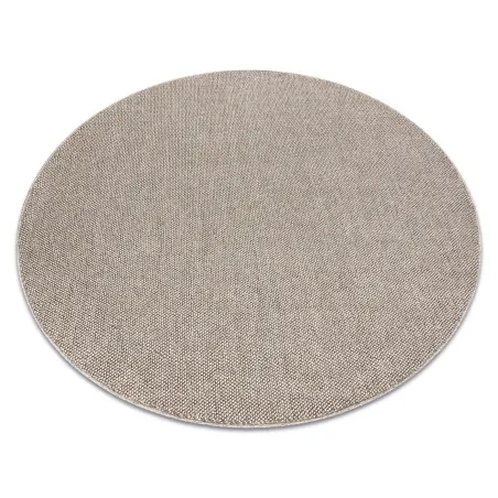 Alfombra redonda marrón de polipropileno 80 cm para espacios modernos