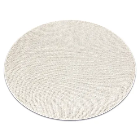 Alfombra rectangular crema de polipropileno para interiores modernos