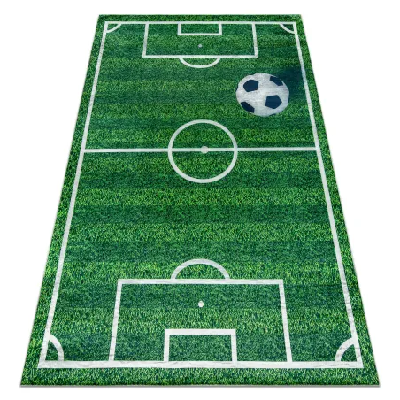Alfombra BAMBINO 51760 verde, antideslizante, para niños con diseño de fútbol