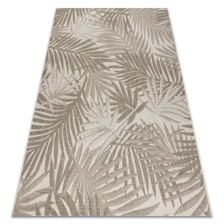 Alfombra de cuerda sisal FLOORLUX 20504 en color champagne y gris oscuro, material natural