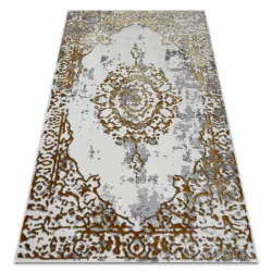 Alfombra ALLURE 1961 Ornamento, marco - Estructurada, elegante, glamour oro / blanco