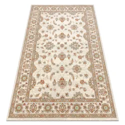 Alfombra SOHO 477.15.LA102 lana OSTA - Ornamento, marco natural beige