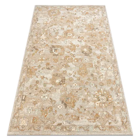 Dywan SOHO 477.22.LA115 wełniany OSTA - Ornament, kwiaty naturalny beż / terakota