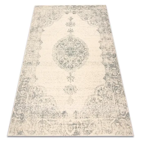 Dywan ABBY 486.24.LA100 wełniany OSTA - Ornament, ramka klasyczny beż / niebieski
