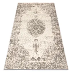 Alfombra ABBY 486.24.LA110 lana OSTA - Ornamento, marco clásico gris / azul