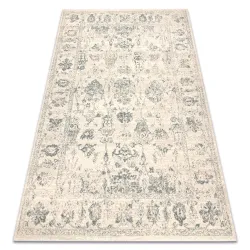 Alfombra ABBY 486.25.LA110 lana OSTA - Ornamento, marco clásico beige / verde