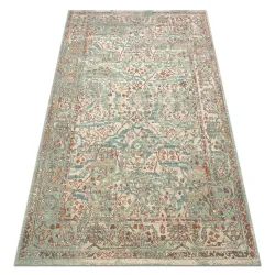 Alfombra SOHO 477.04.LA400 lana OSTA - Ornamento, marco beige natural / verde