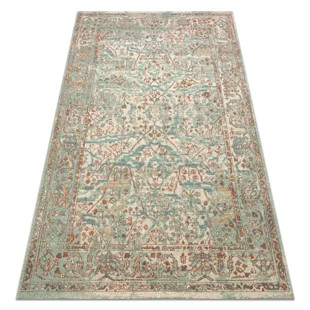 Dywan SOHO 477.04.LA400 wełniany OSTA - Ornament, ramka naturalny zielony / beż
