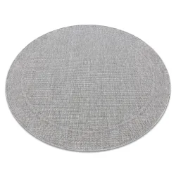 Alfombra MIMO 5979 circulo sisal exterior marco gris claro - PRODUCTO DE SEGUNDA CLASE