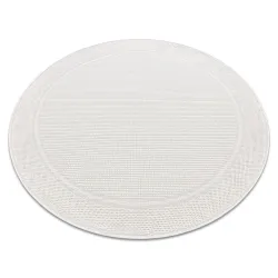 Alfombra MIMO 5979 circulo sisal exterior marco color blanco - PRODUCTO DE SEGUNDA CLASE