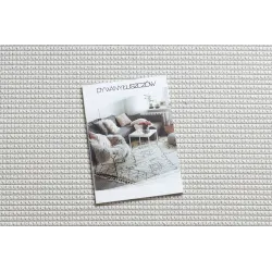 Alfombra blanca circular TIMO 5979 de sisal, perfecta para exteriores
