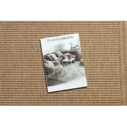 Alfombra TIMO 5979 de sisal en color beige oscuro, ideal para exteriores